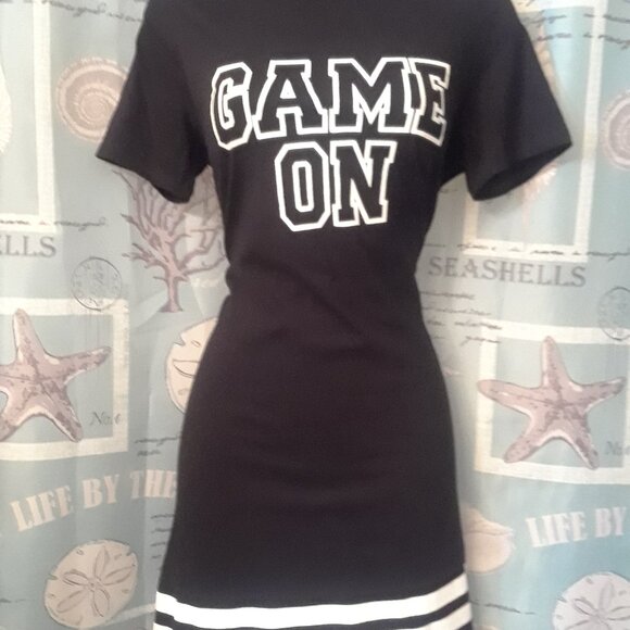 #706 H&M BLK Game On Shirt Dress - Picture 4 of 4